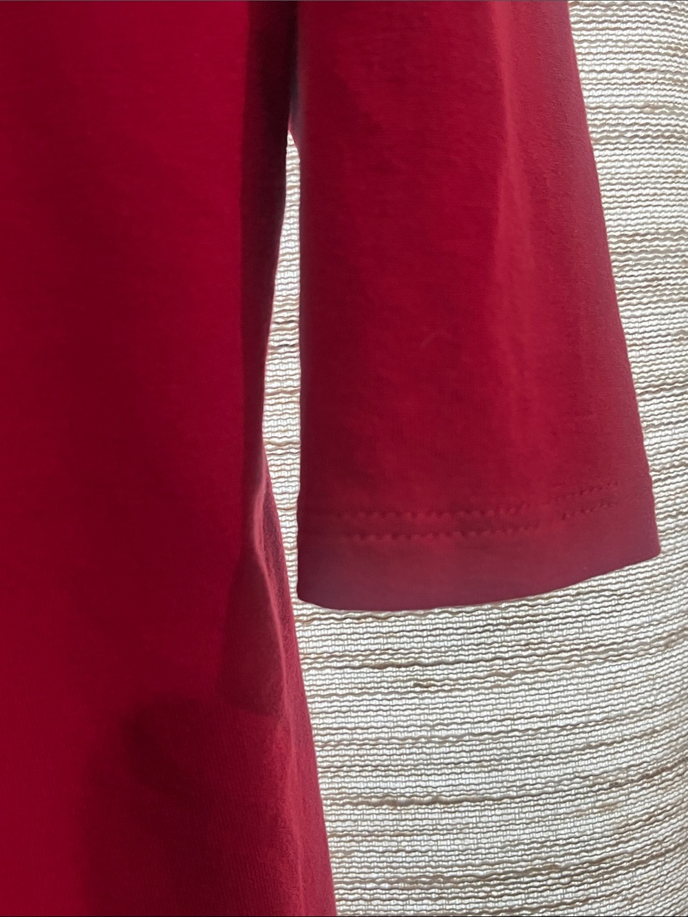 J. Jill Weaver Red Long-Sleeve Pleated Open Cardigan One Button Medium Petite - Picture 4 of 5